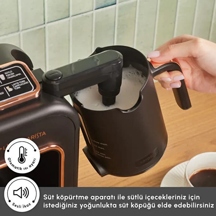 قهوه ساز کاراجا مدل 6 کاره Hatır Plus Barista مشکی مسی — تصویر ۸