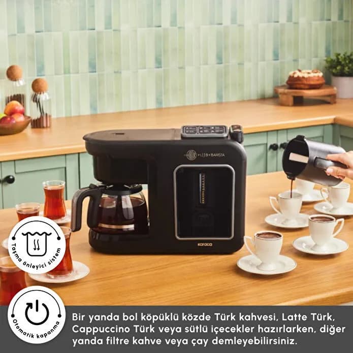 قهوه ساز کاراجا مدل 6 کاره Hatır Plus Barista مشکی نوک مدادی — تصویر ۵