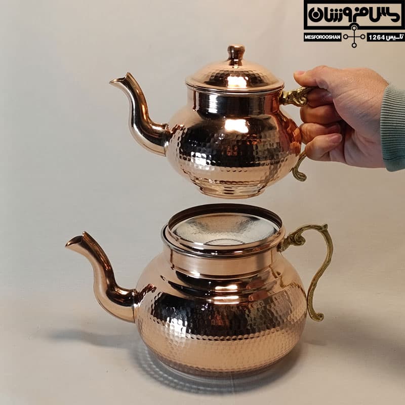 ست کتری قوری مسی مدل سرور — تصویر ۲