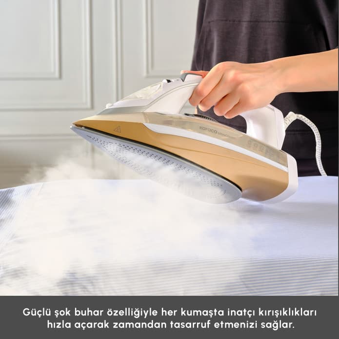 اتو کاراجا مدل Vantuz Ultrasteam سفید — تصویر ۵