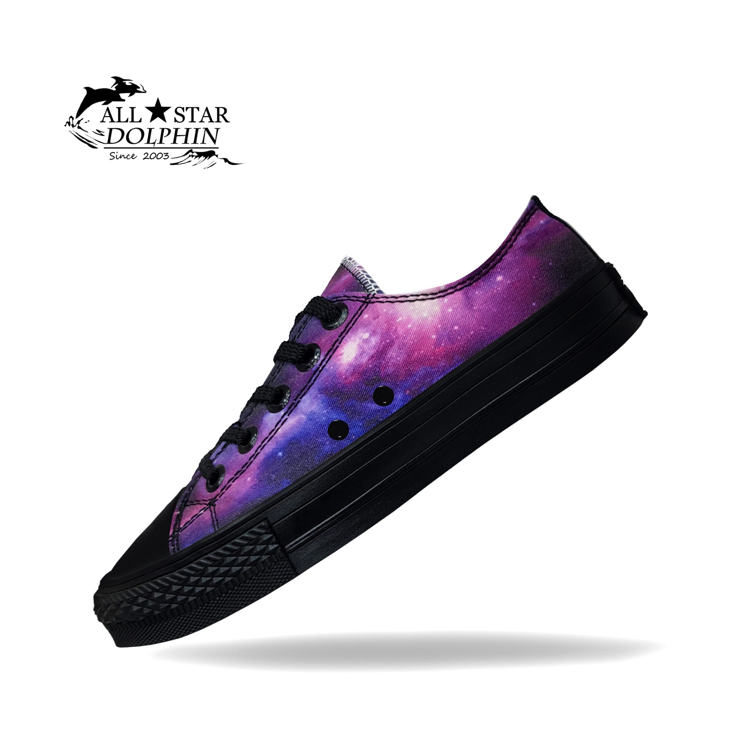 کتونی آل استار ساق کوتاه گلگسی مشکی لژ تمام مشکی (All Star) — تصویر ۳
