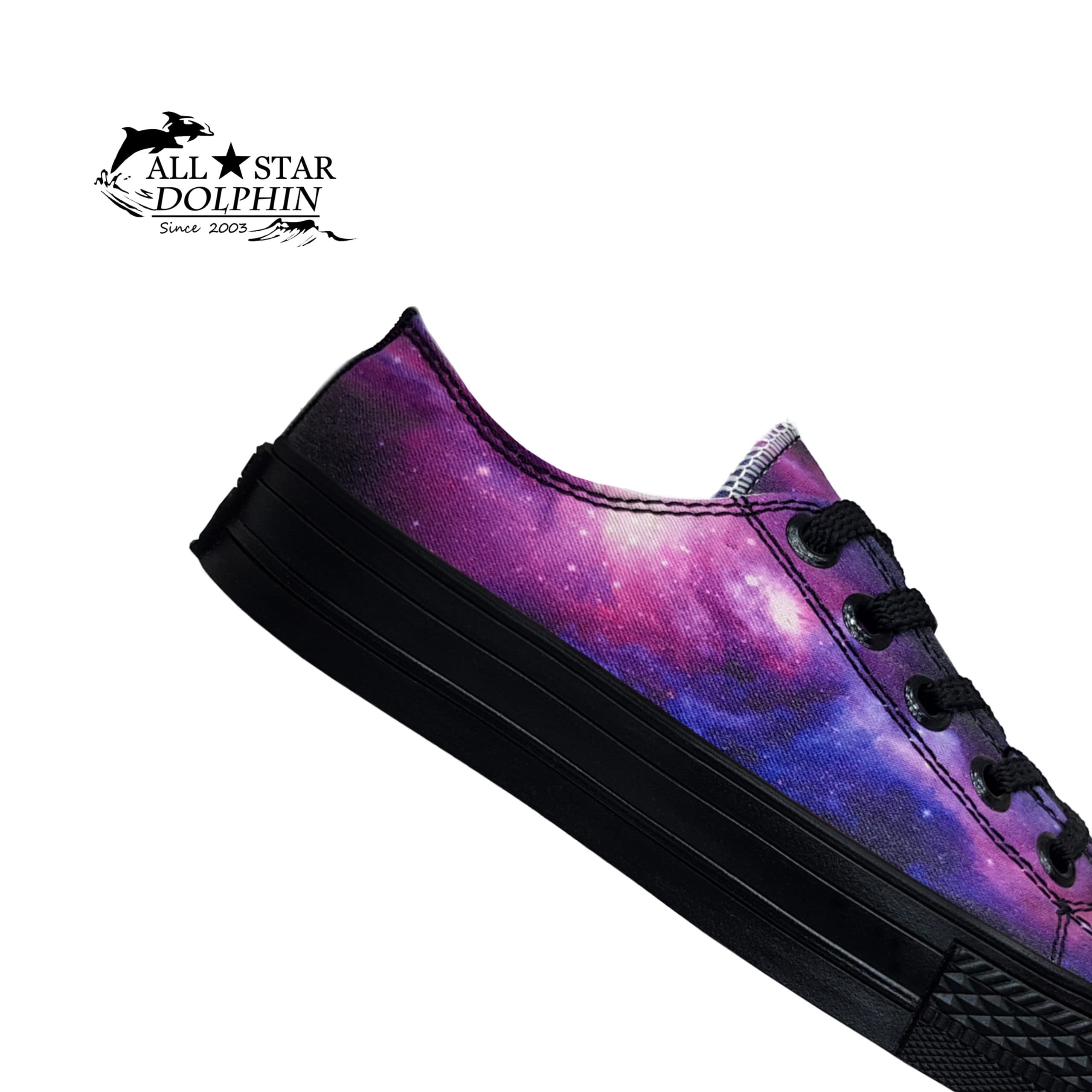 کتونی آل استار ساق کوتاه گلگسی مشکی لژ تمام مشکی (All Star) — تصویر ۲