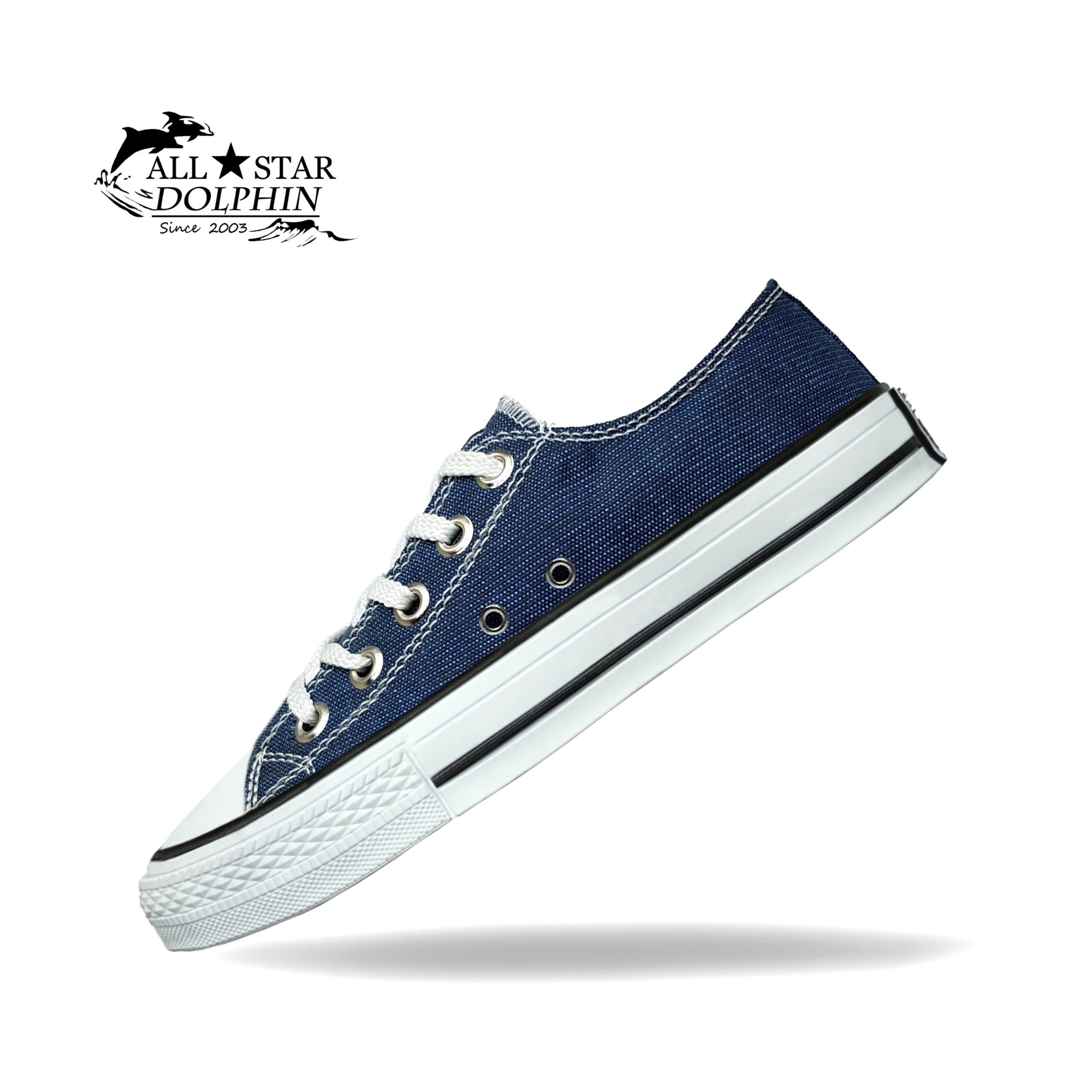 کتونی آل استار ساق کوتاه جین آبی تیره (All Star) — تصویر ۳