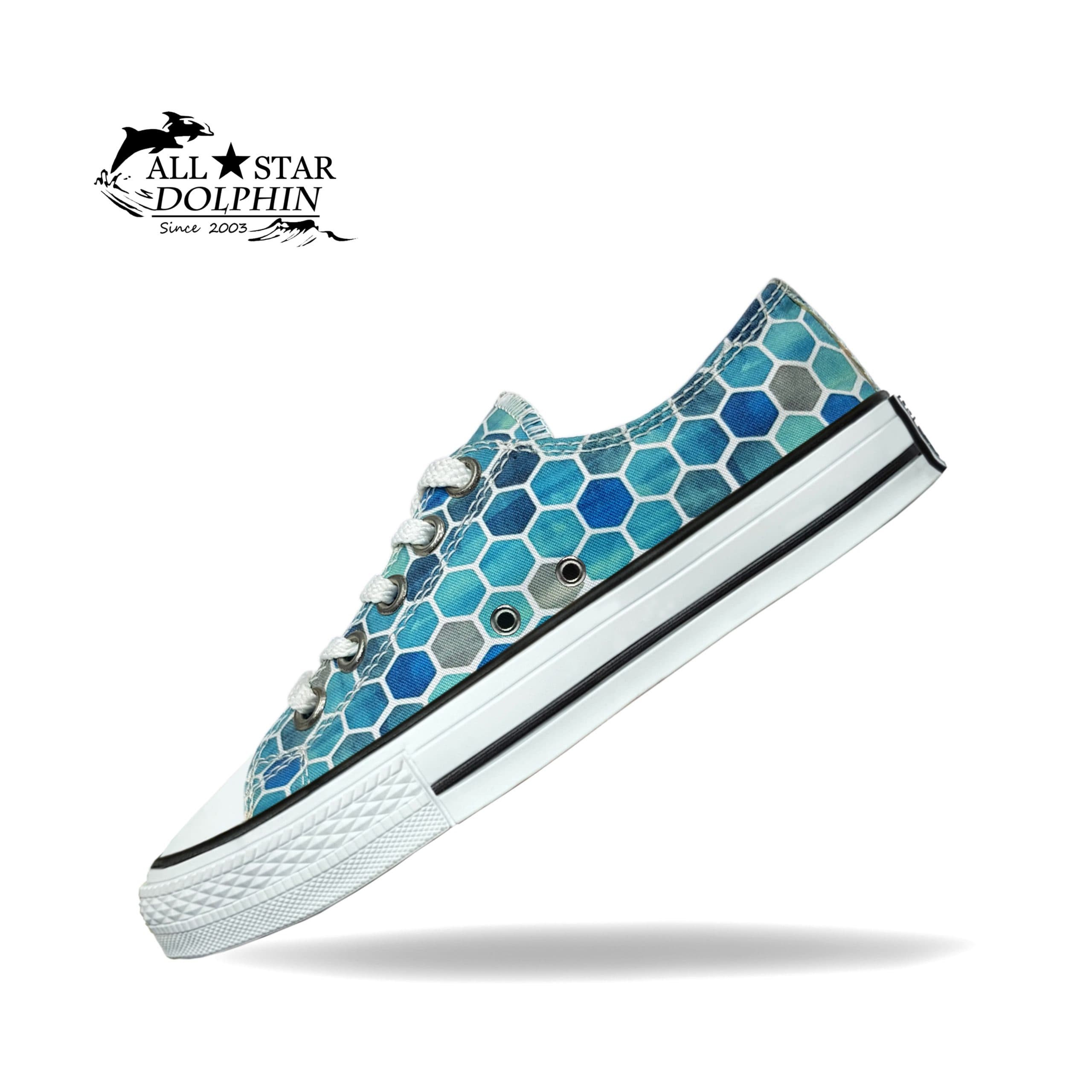 کتونی آل استار ساق کوتاه طرح کندو آبی (All Star) — تصویر ۳