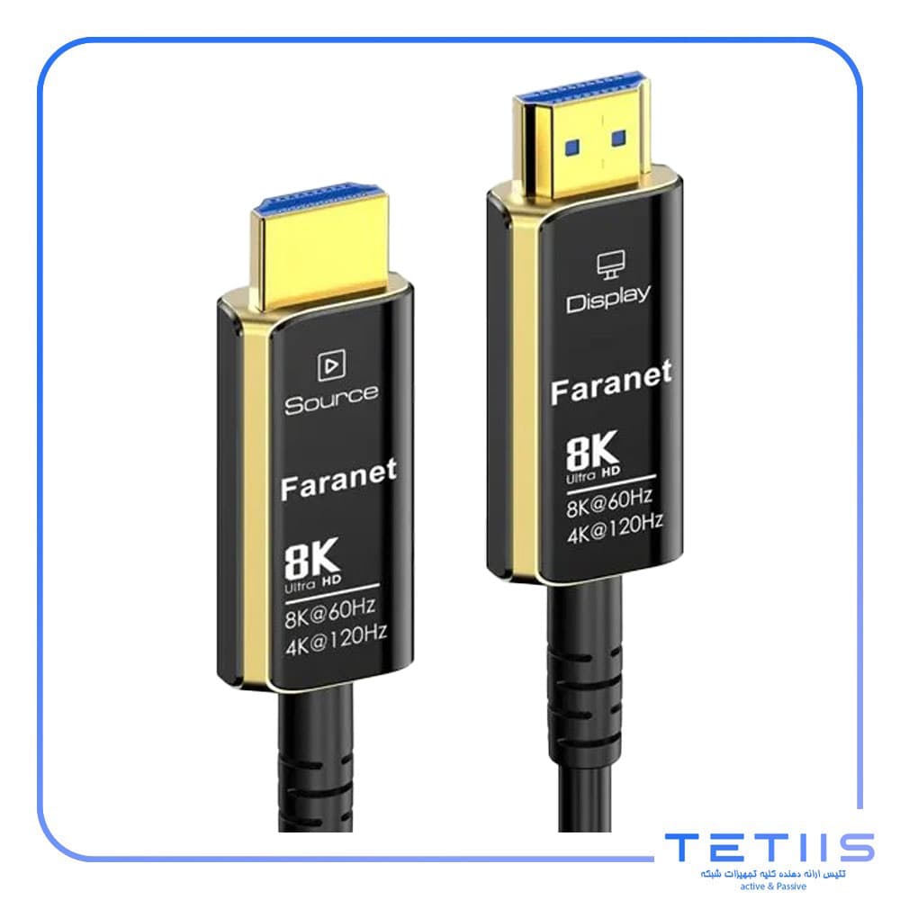 کابل HDMI فیبر نوری فرانت V2.1-8K مدل FN-H8FC100 طول 10 متر