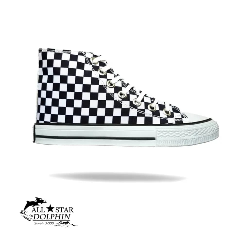 کتونی آل استار ساق بلند طرح شطرنجی (All Star)