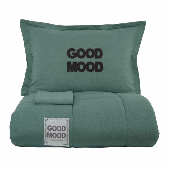ست روتختی دونفره کاراجاهوم مدل ست Motto Cotton سبز — تصویر ۸