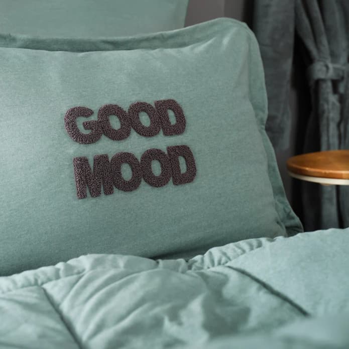 ست روتختی دونفره کاراجاهوم مدل ست Motto Cotton سبز — تصویر ۲
