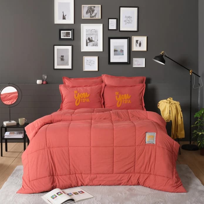 ست روتختی دونفره کاراجاهوم مدل ست Motto Cotton گلبهی