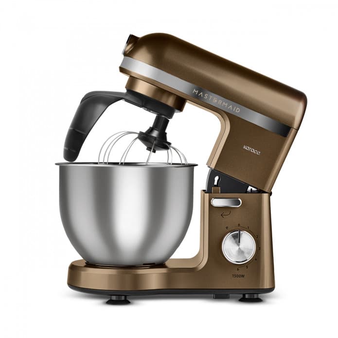 همزن کاسه ای حرفه ای کاراجا مدل Mastermaid chef pro çift قهوه ای