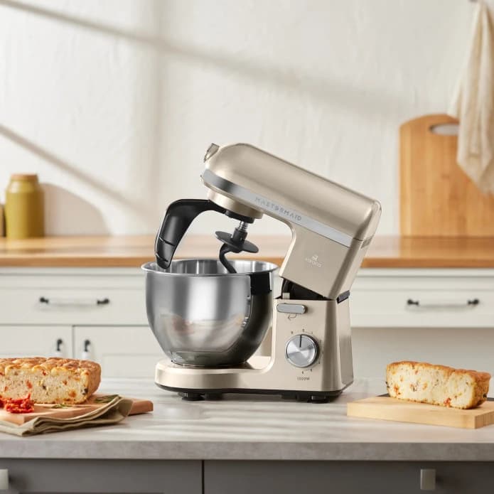 همزن کاسه ای حرفه ای کاراجا مدل Mastermaid chef pro çift بژ