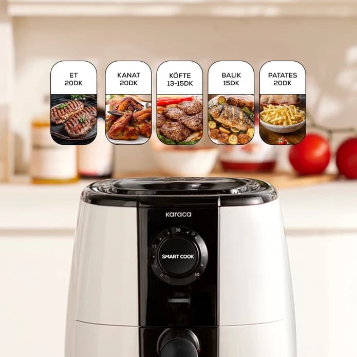 هواپز رژیمی کاراجا مدل Smart Cook رنگ سفید — تصویر ۷