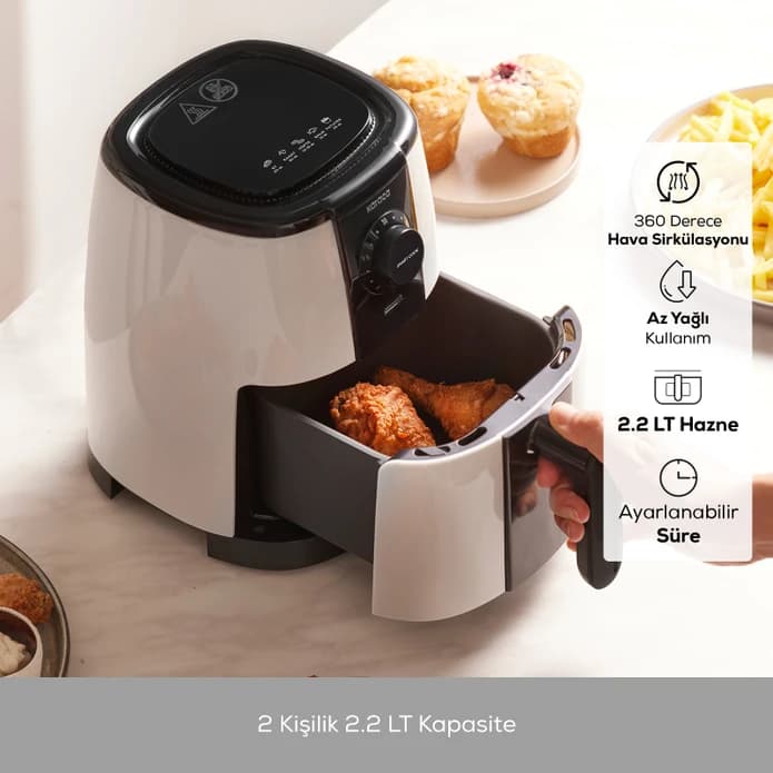 هواپز رژیمی کاراجا مدل Smart Cook رنگ سفید — تصویر ۶