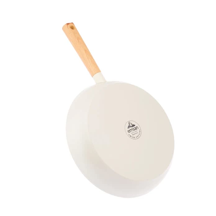 ماهیتابه امسان مدل Swiss Crysta رنگ کرم — تصویر ۳