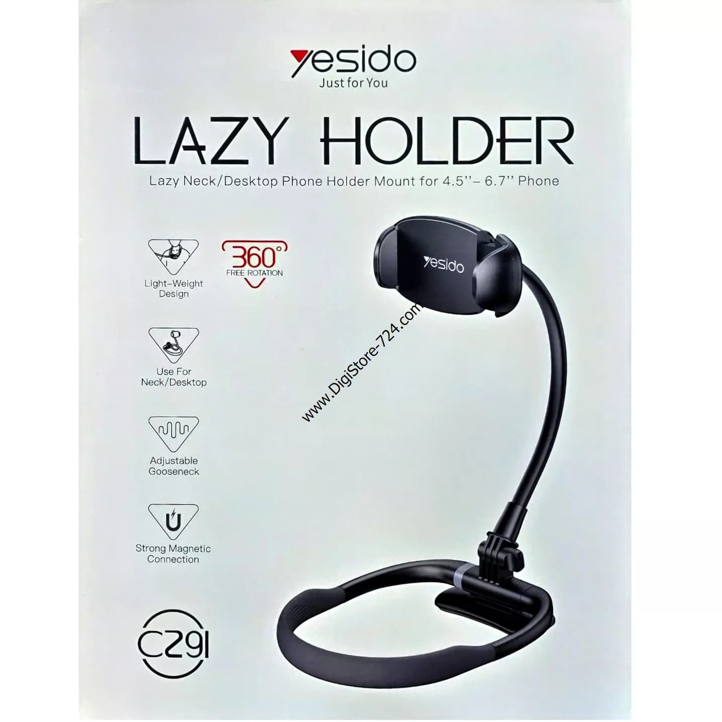 نگهدارنده و هولدر گردنی موبایل یسیدو مدل Yesido lazy C291 — تصویر ۲