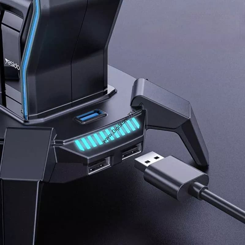 هولدر دسته بازی، استند هدست و هاب USB یسیدو مدل HB25 — تصویر ۳