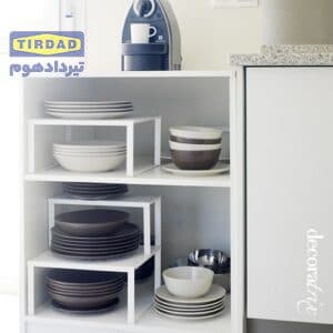 شلف کابینت دو قلو سفید | طبقک و نیم طبقک | تیردادهوم — تصویر ۲