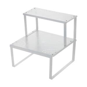 شلف کابینت دو قلو سفید | طبقک و نیم طبقک | تیردادهوم