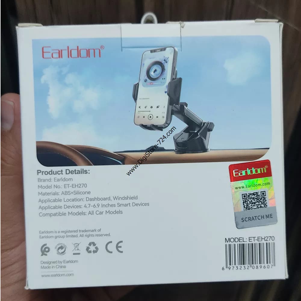 هولدر موبایل روی شیشه و داشبورد ارلدام EH270 — تصویر ۲