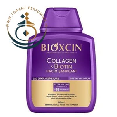 شامپو حجم دهنده و ضد ریزش مو حاوی کلاژن و بیوتین بیوکسین / Bioxcin Collagen & Biotin Volume Shampoo 300 ML