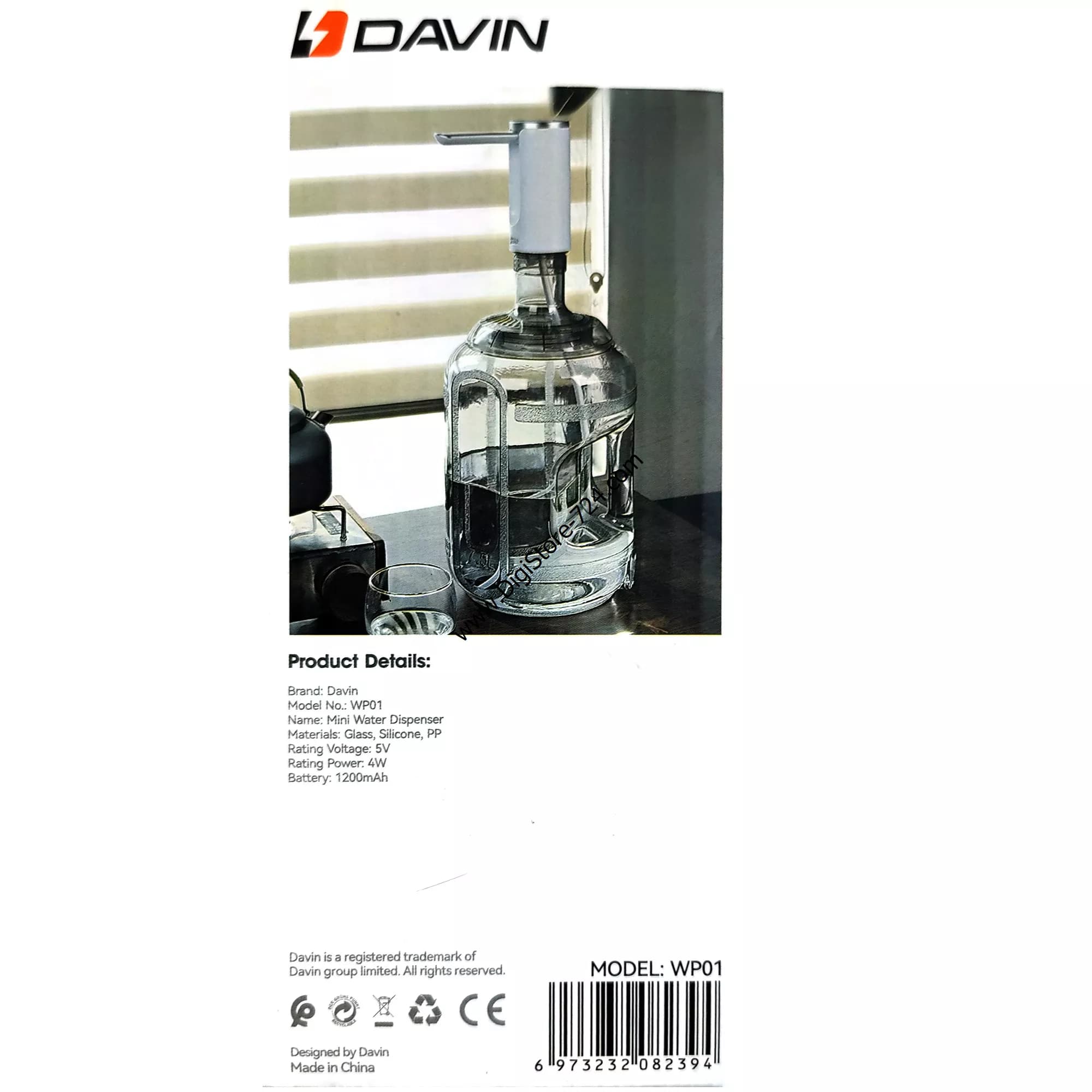 پمپ آب شارژی بطری تاشو Davin wp01 — تصویر ۷