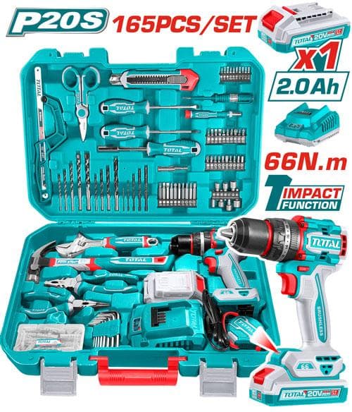 مجموعه دریل شارژی165 پارچه صنعتی مدلTHKTHP11652