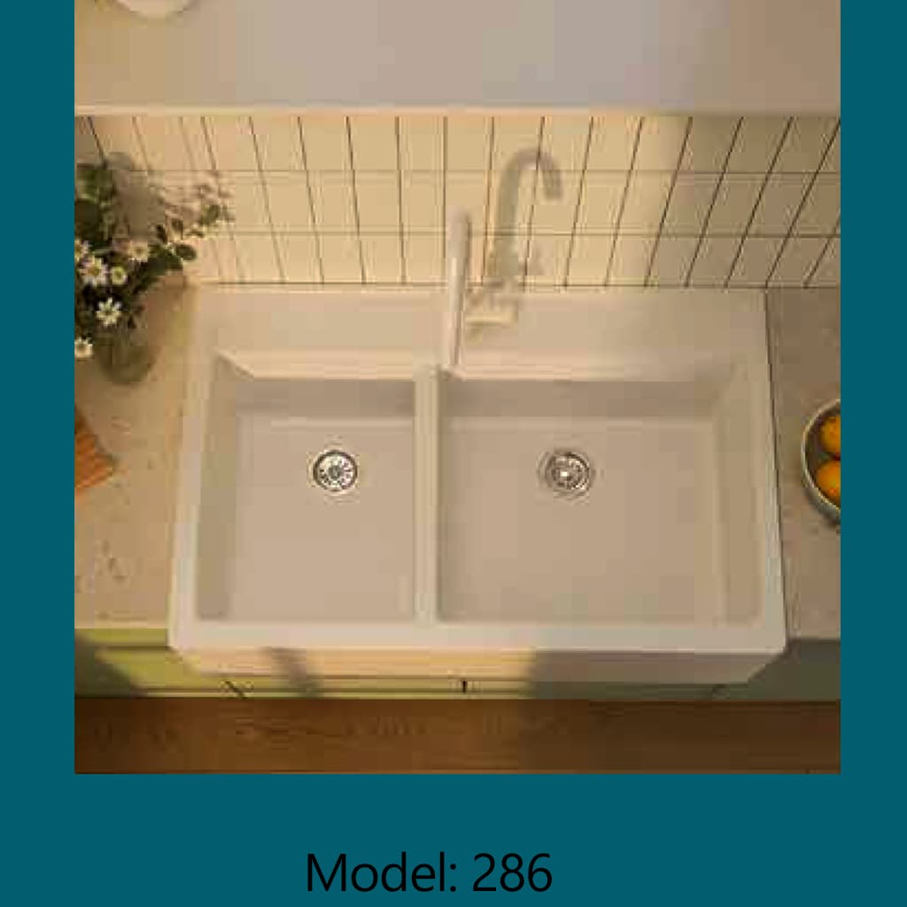 سینک کورین دو لگنه اپرون (مزرعه) هوفر Huffer مدل Apron Duo کد 286 — تصویر ۴