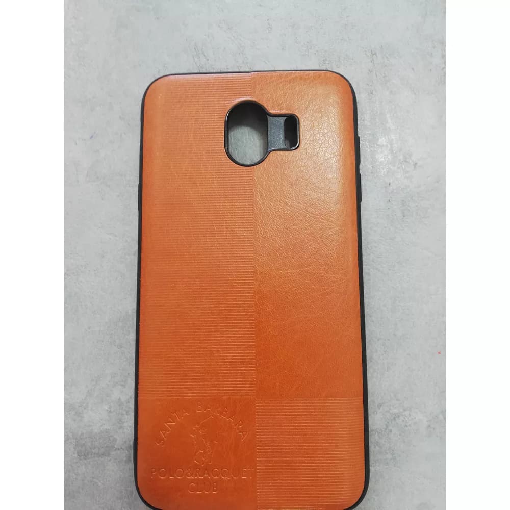 قاب چرمی سامسونگ j4 قهوه ای مدل polo