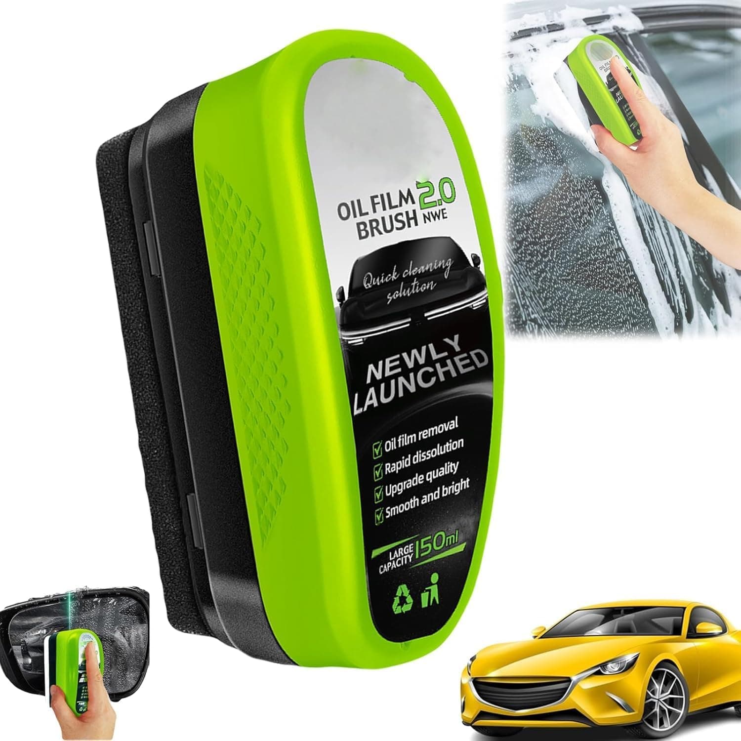 واکس آبگریز کننده شیشه خودرو مدل oil film cleaning brush 2.0