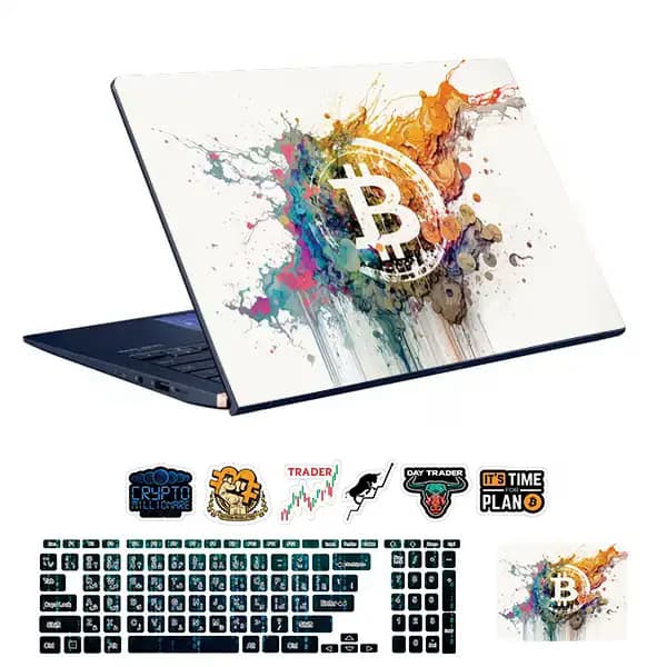 اسکین لپ تاپ طرح بیت کوین کد 20