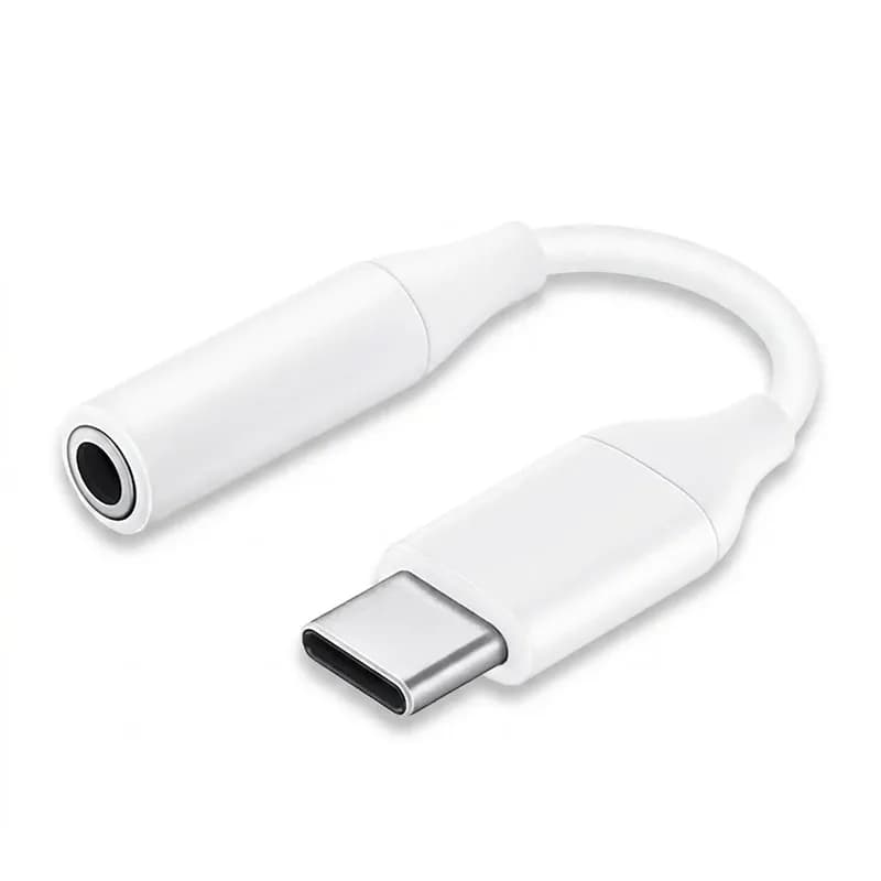 مبدل USB-C به AUX سامسونگ مدل EE-UC10J طول 0.09 متر، سازگار با گوشی‌های سامسونگ Note10، 10Plus، Note20 و 20Ultra، با قابلیت انتقال اطلاعات