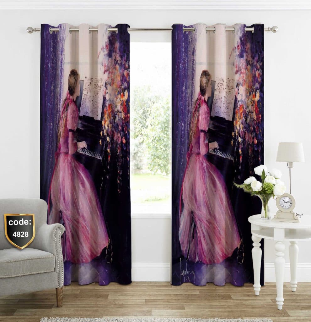 پرده مدل هازان چاپی کلاسیک سایز 280x140 سانتی‌متر(جفت)