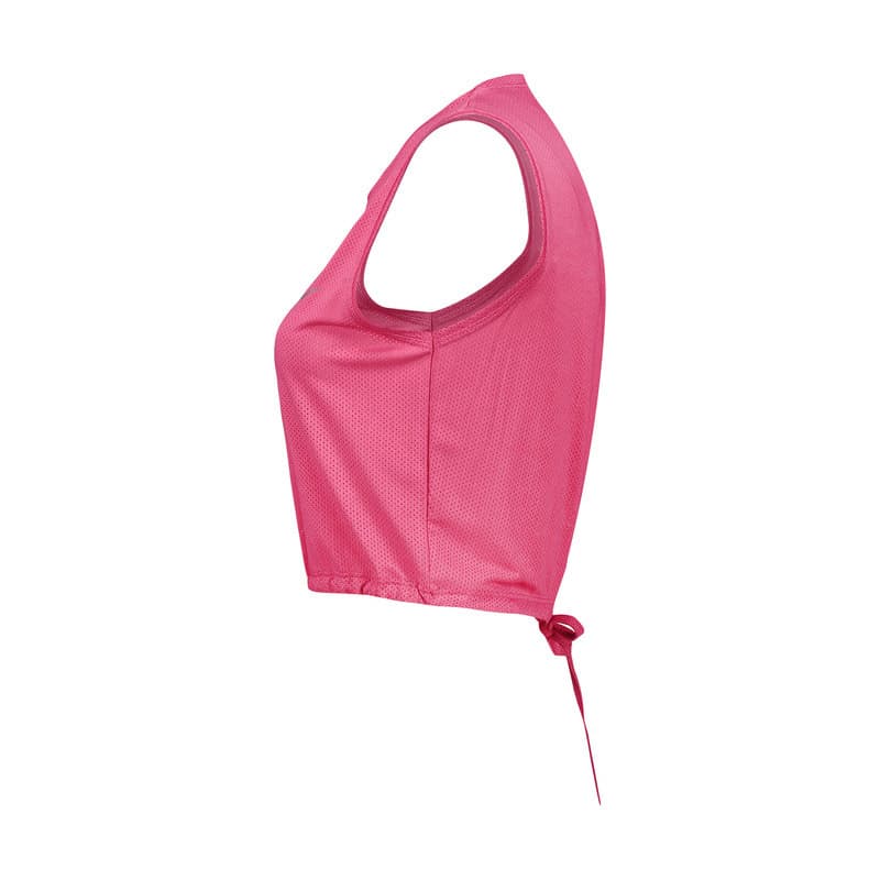 تی شرت کراپ ورزشی زنانه الو مدل گره ای کد TK130 — تصویر ۵