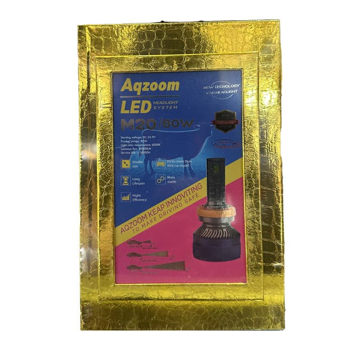 قویترین هدلایت خودرو 80 وات اصلی Aqzoom مدل M20