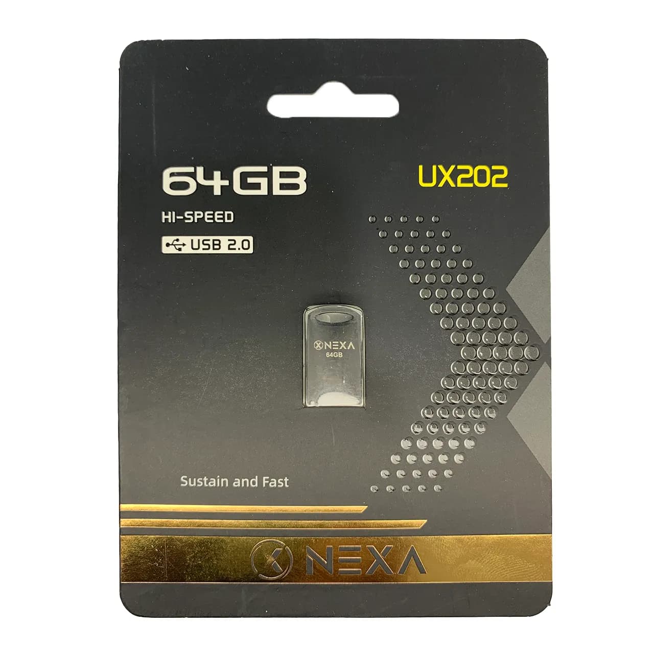 NEXA UX202 Hi-Speed USB2.0 Flash Memory – 64GB (گارانتی 2 ساله پژواک) مشکی