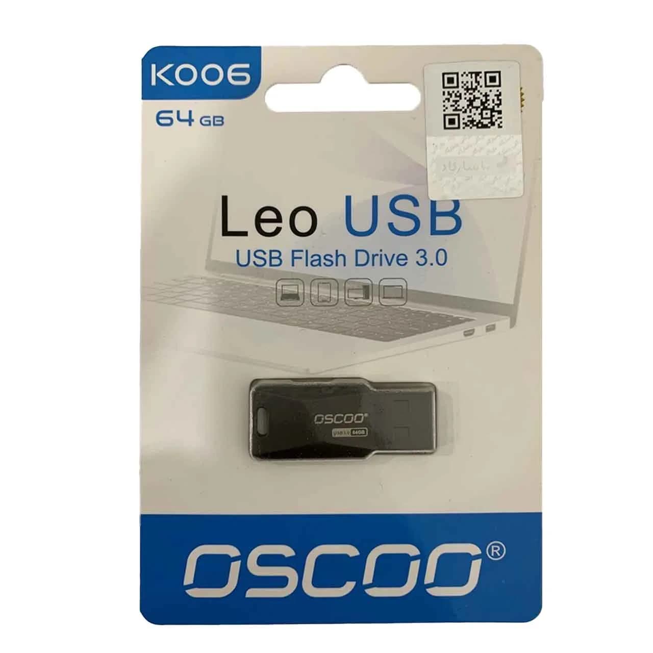 OSCOO K006 USB3.0 Flash Memory – 64GB (گارانتی پاسارگاد لایف تایم)