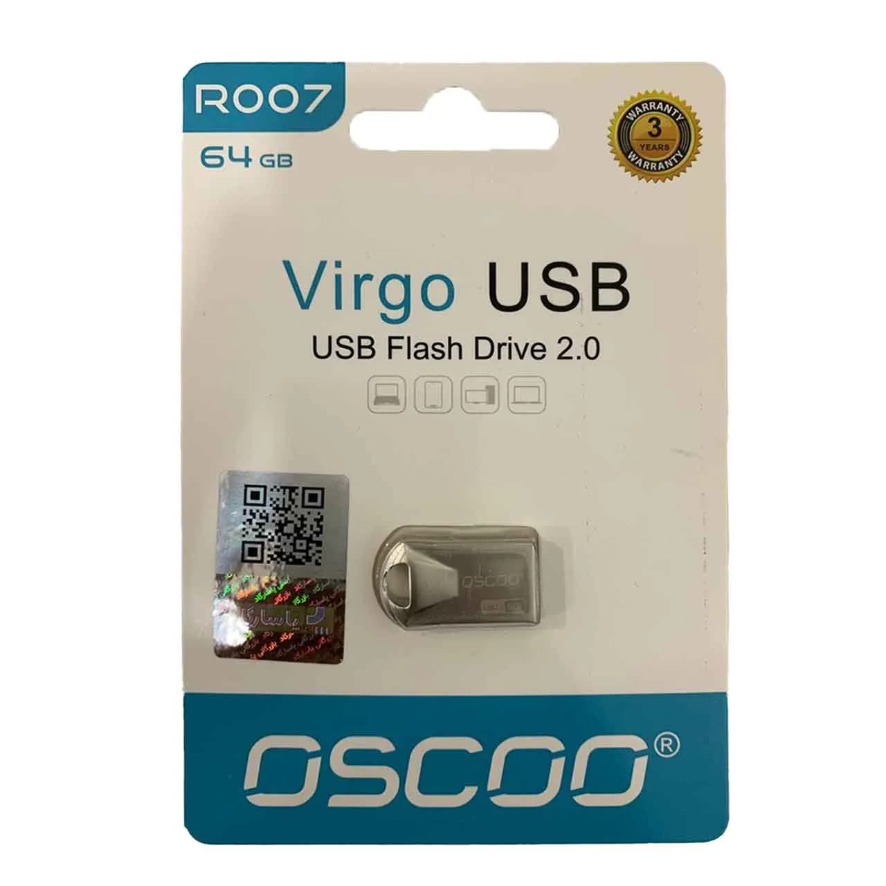 OSCOO R007 USB2.0 Flash Memory – 64GB (گارانتی پاسارگاد لایف تایم)
