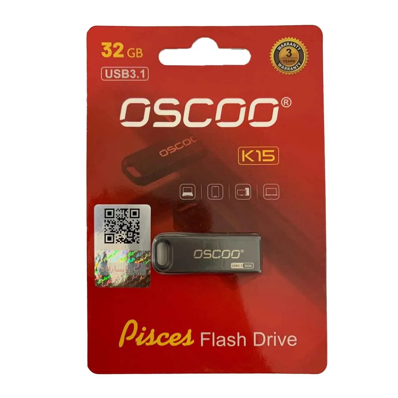 OSCOO k15 USB3.1 Flash Memory – 32GB (گارانتی پاسارگاد لایف تایم)