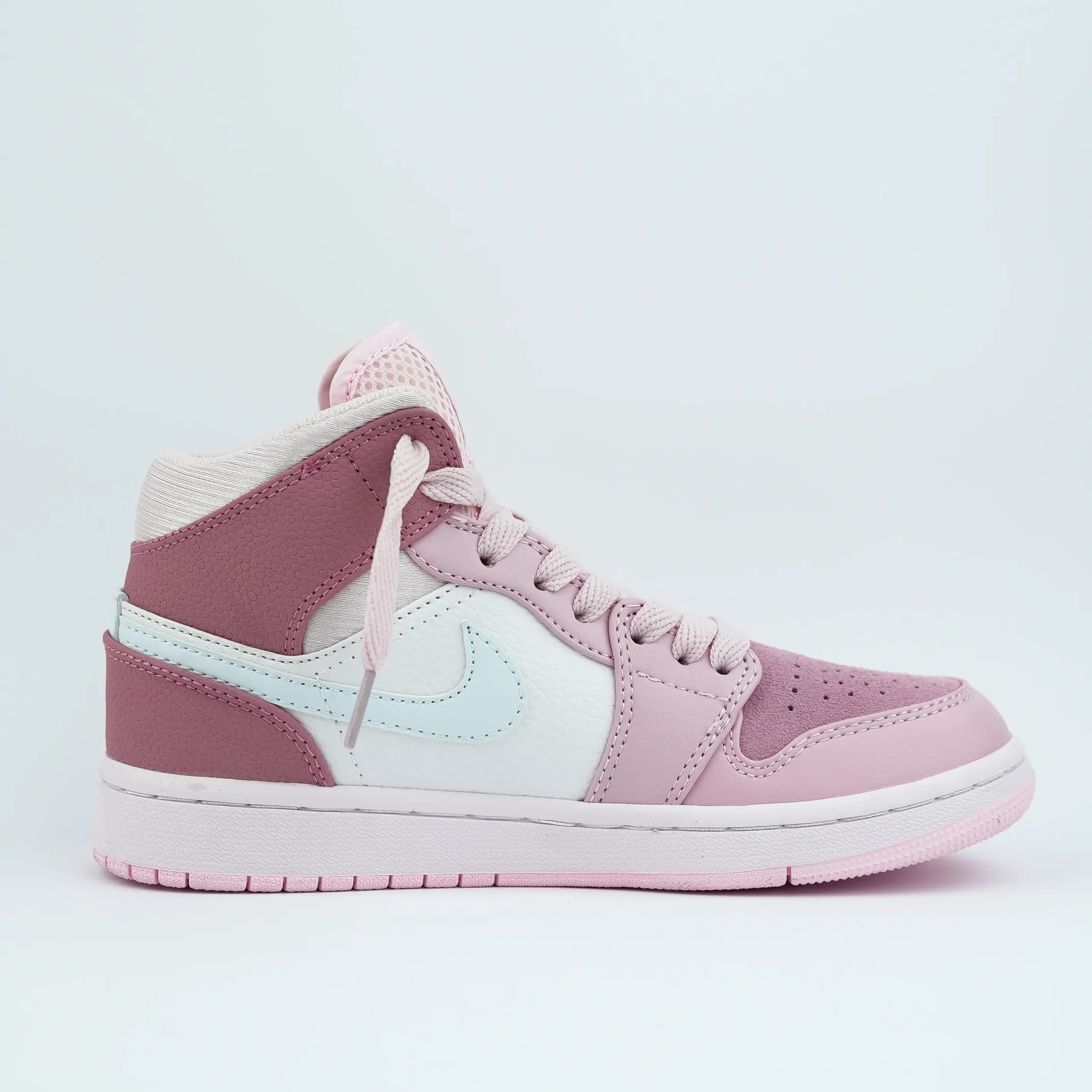 جردن وان صورتی سفید | Nike Air Jordan 1 Mid — تصویر ۶