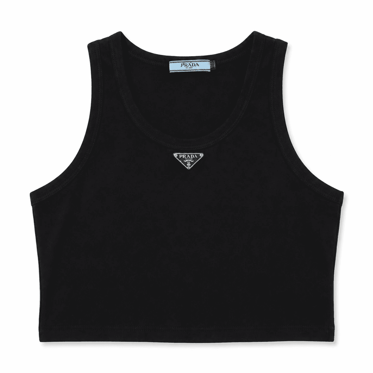 تاپ کراپ پرادا مشکی | Prada Cropped Top