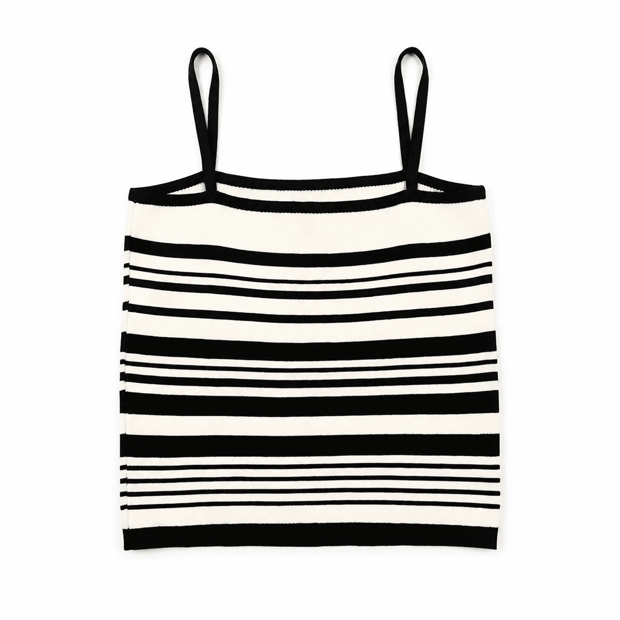 تاپ راه راه شنل کرم مشکی | Chanel Cami Top — تصویر ۵