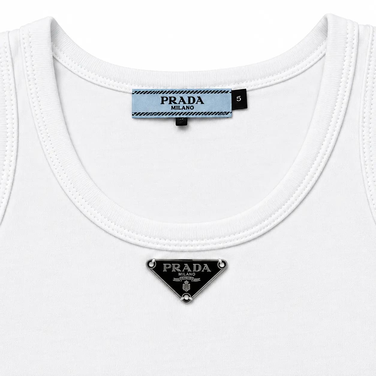 تاپ سفید پرادا زنانه | Prada Cropped Top — تصویر ۶