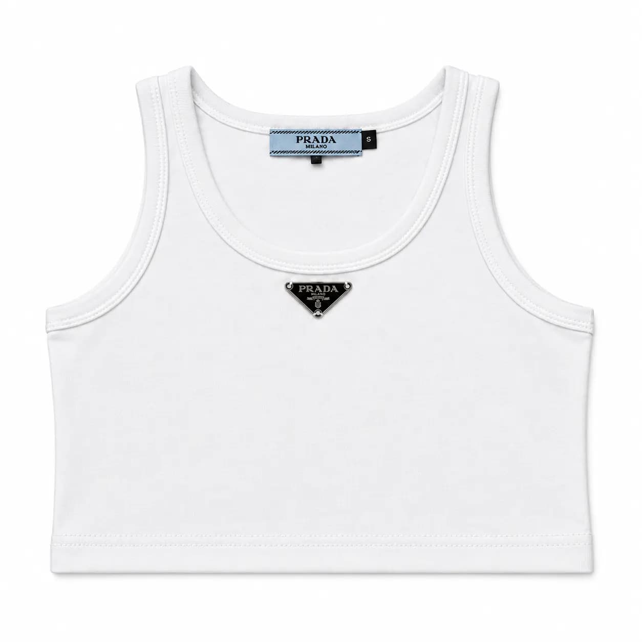 تاپ سفید پرادا زنانه | Prada Cropped Top