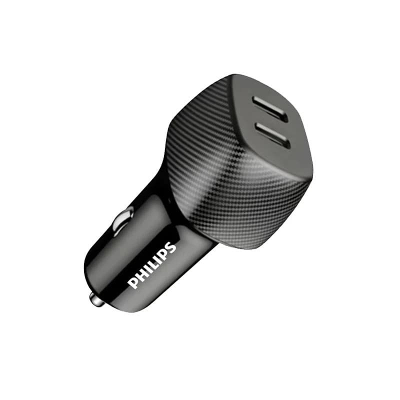 شارژر فندکی فیلیپس DLP5522C | شارژر فندکی 60 وات دو پورت