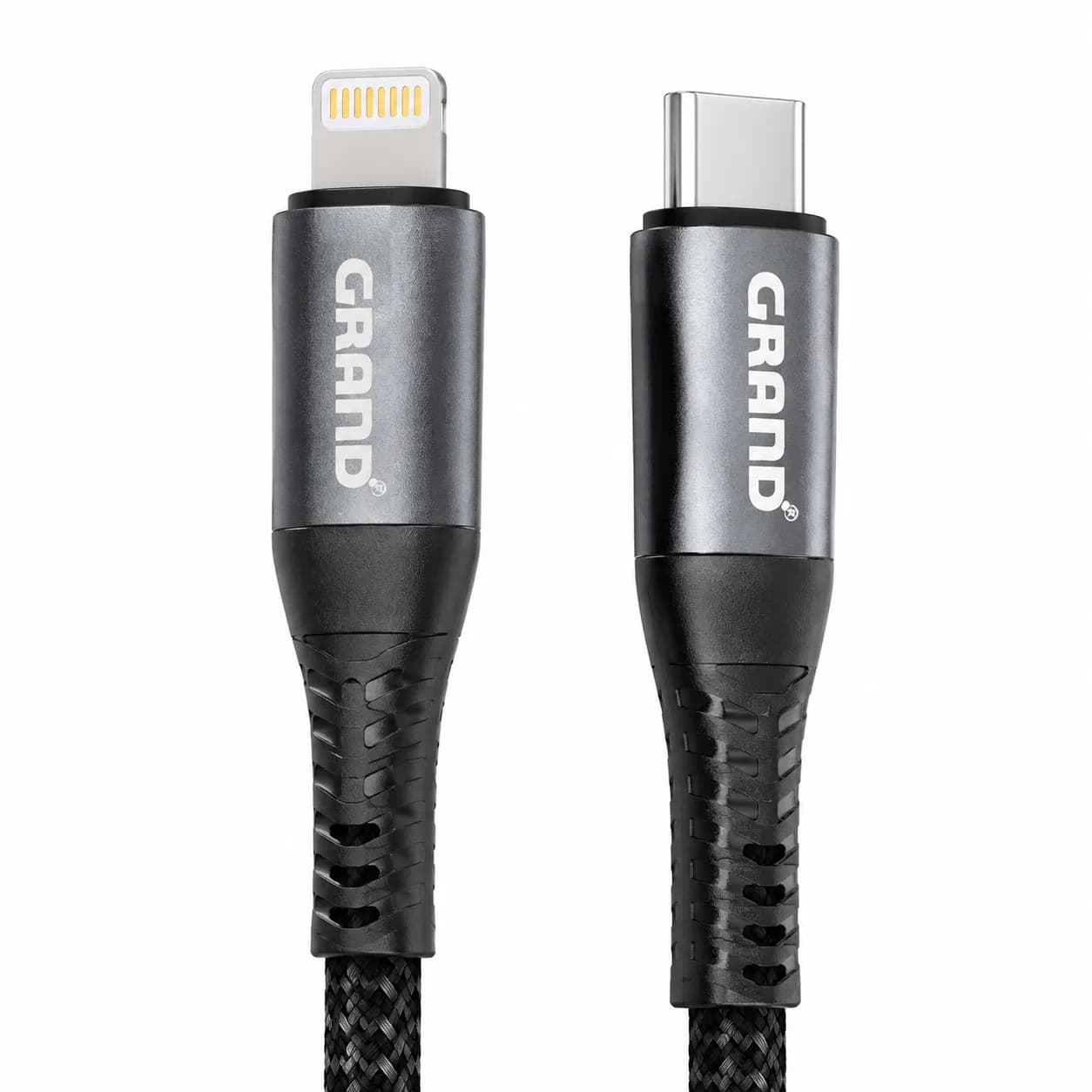 کابل پاوربانکی Type-C به Lightning گرند مدل GKP-25 طول 20 سانتی‌متر