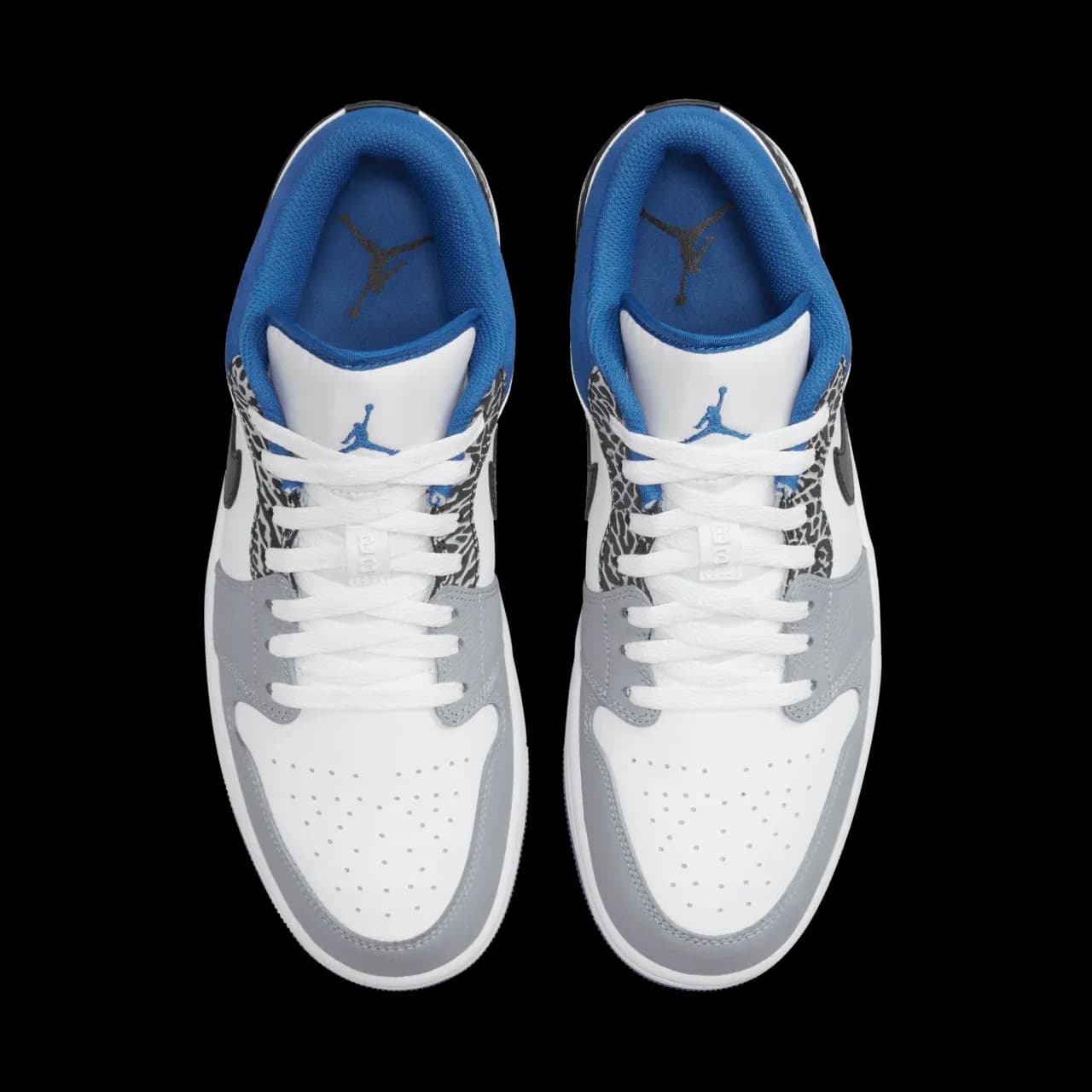 Air Jordan 1 Low Light Smoke Grey and Dark Marina Blue — تصویر ۳