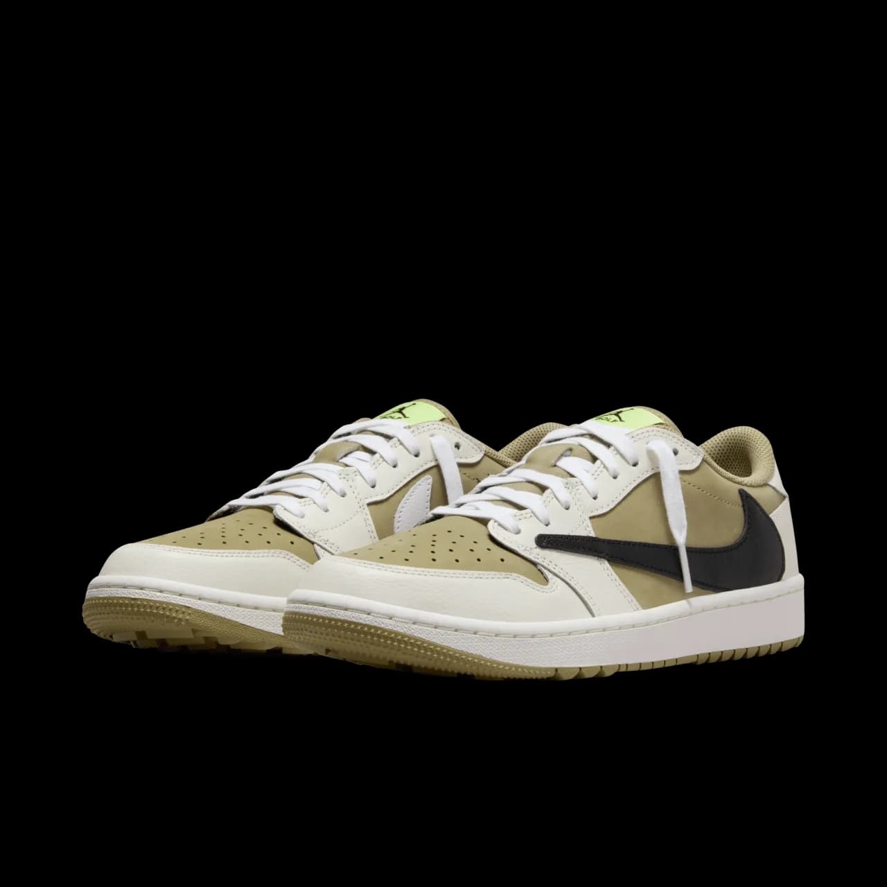 Jordan 1 Retro Low Golf Travis Scott Neutral Olive — تصویر ۵
