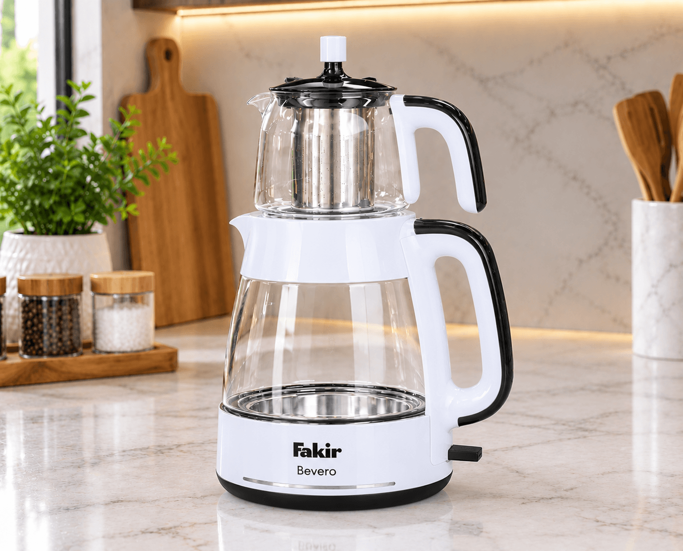 چای ساز روهمی پیرکس فکر Fakir مدل BESTEA رنگ سفید