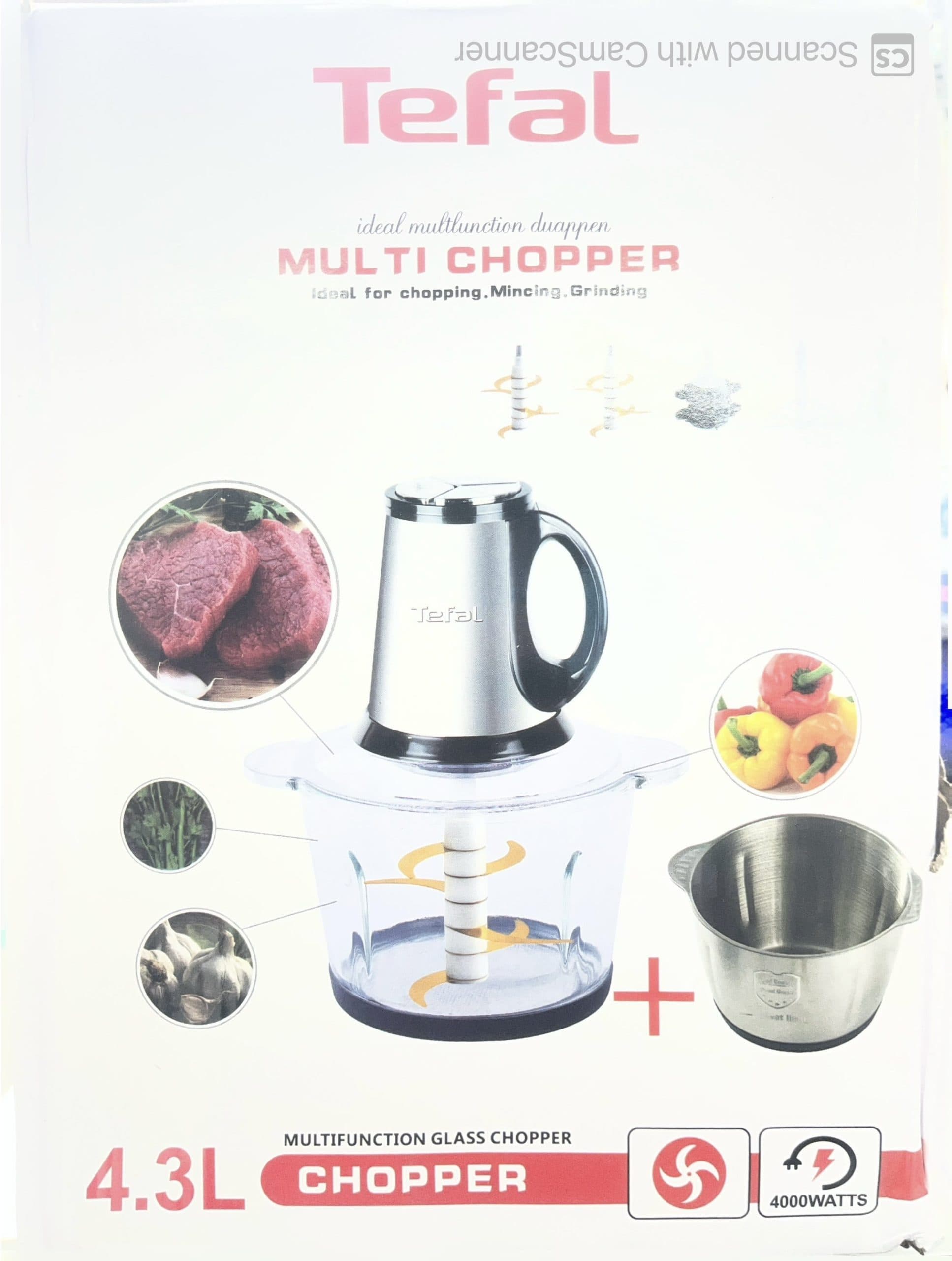خردکن 4/3 لیتر دو کاسه تفال Tefal اصلی مدل MULTI CHOPPER — تصویر ۷