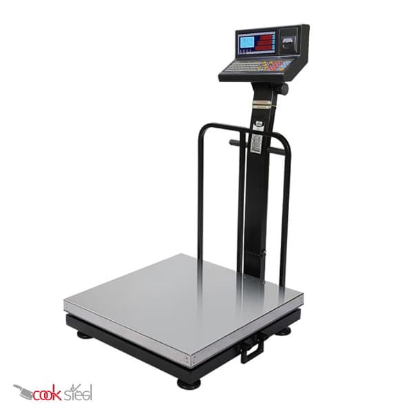 باسکول 300 کیلویی ثابت محک مدل 13000 پلاس پرینتردار سینی استیل